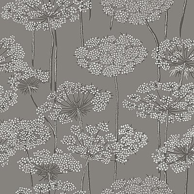 Ingrid Charcoal Dandelion Meadow Wallpaper