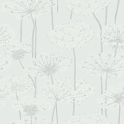 Ingrid Grey Dandelion Meadow Wallpaper