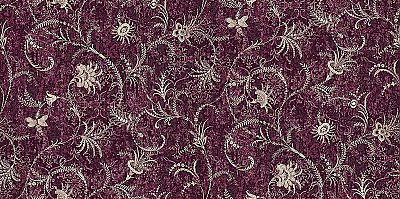 Dis Libellula Burgundy Jacobean Wallpaper