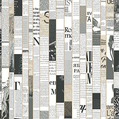 Read Between the Lines Wallpaper - Black/White