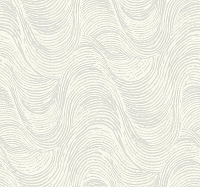 Great Wave Wallpaper - Gray/White