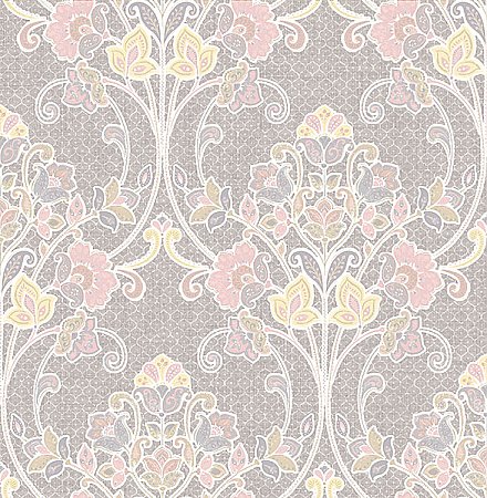 Willow Pink Nouveau Floral Wallpaper