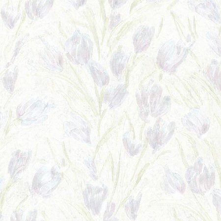 Jessamine Light Blue Tulips Wallpaper