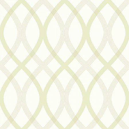 Contour Green Geometric Lattice Wallpaper
