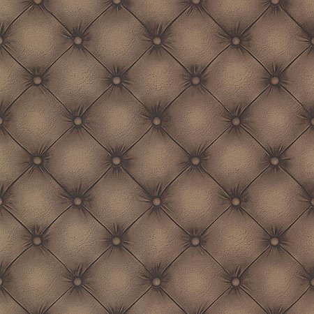 Chesterfield Chestnut Tufted Leather Wallpaper