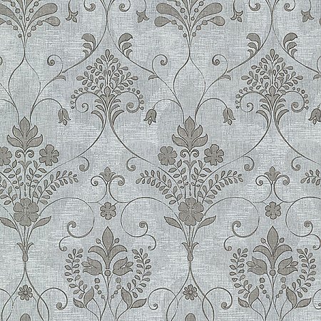 Andalusia Blue Damask Wallpaper