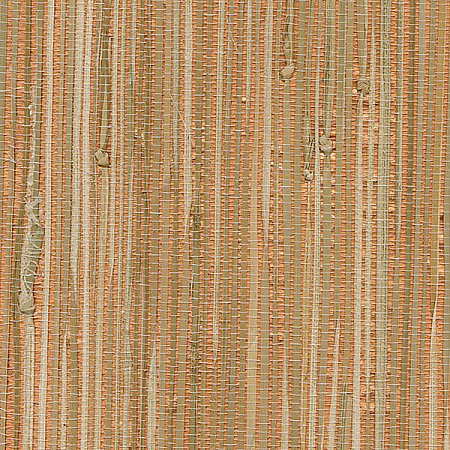 Tereza Coral Foil Grasscloth Wallpaper