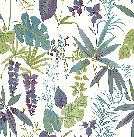 Descano Exotic Plum Botanical Wallpaper