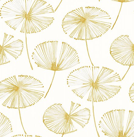 Paradise Gold Fronds Wallpaper