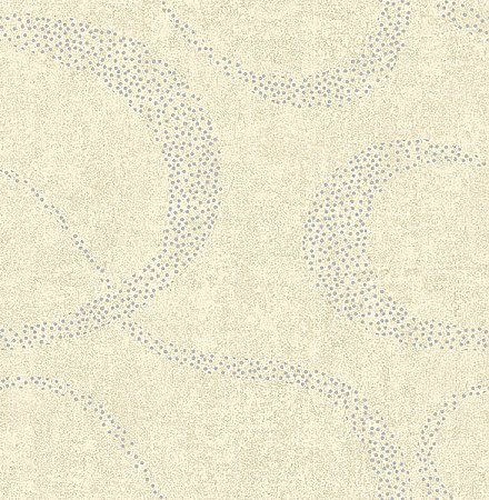 Swirl Beige Scroll Geometric Wallpaper