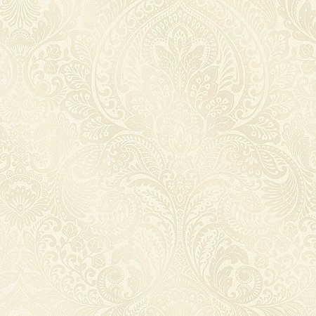 Alistair Champagne Damask Wallpaper