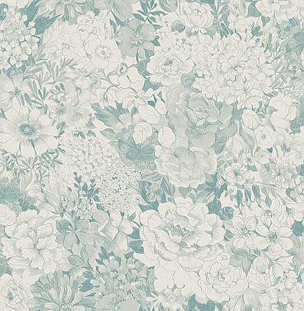 Kita Turquoise Song Garden Wallpaper