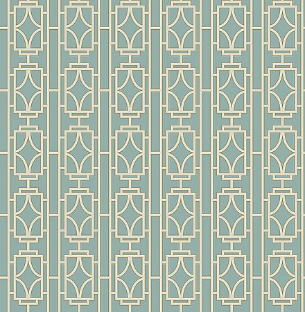 Empire Turquoise Lattice Wallpaper