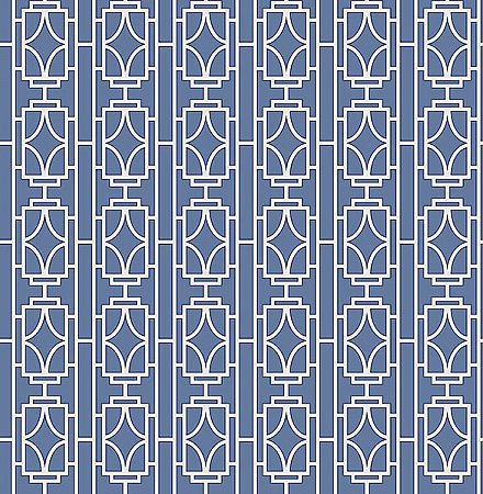 Empire Sapphire Lattice Wallpaper