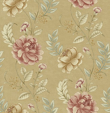 Summer Palace Beige Floral Trail Wallpaper
