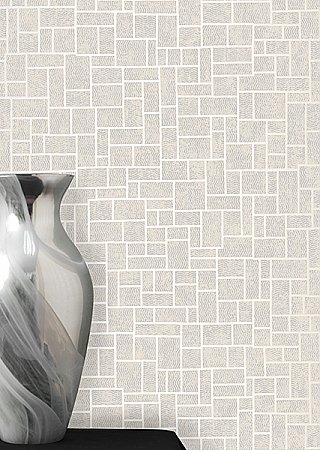 Etude Light Grey Geometric Wallpaper