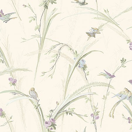 Harriet Purple Botanical Wallpaper