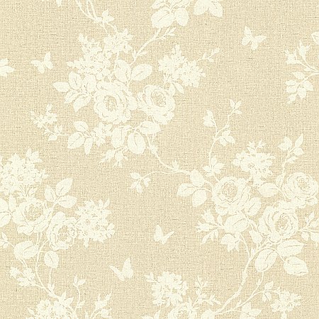 Gia Taupe Floral Wallpaper