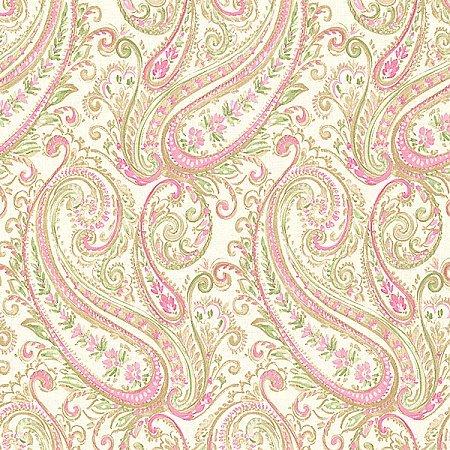 Penelope Pink Paisley Wallpaper