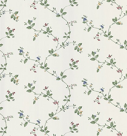 Pinkham Burgundy Floral Scroll Wallpaper