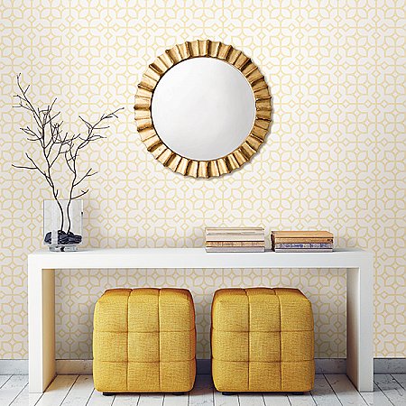 Maze Yellow Tile Wallpaper