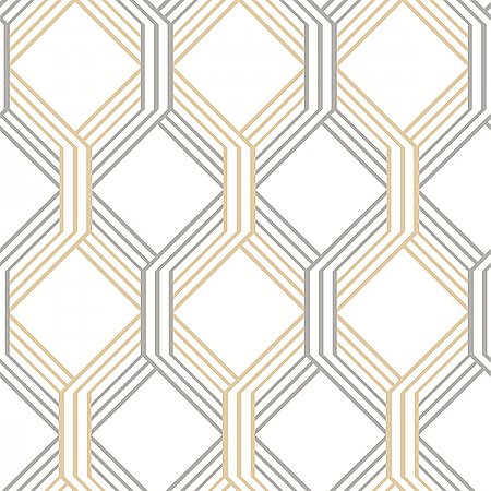 Linkage Gold Trellis Wallpaper