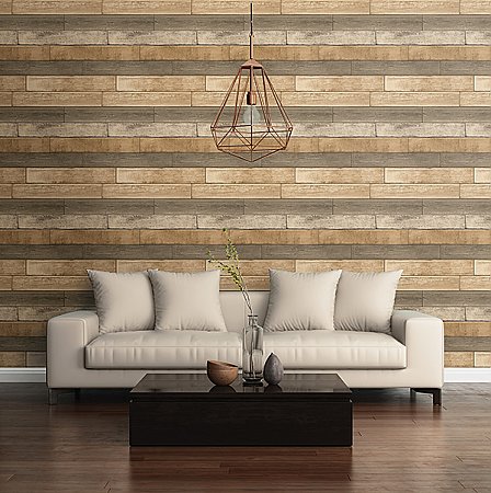Weathered Plank Wheat Wood Texture Wallpaper
