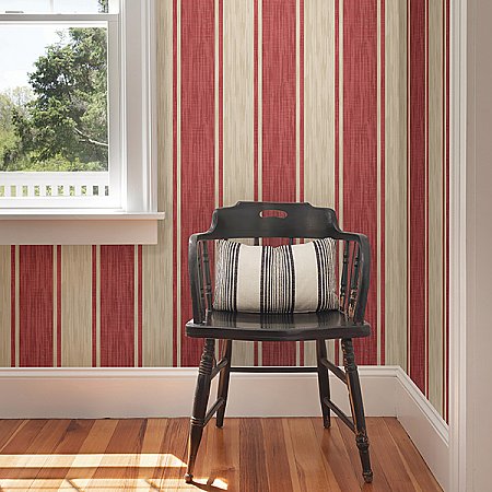 Ryoan Red Stripes Wallpaper