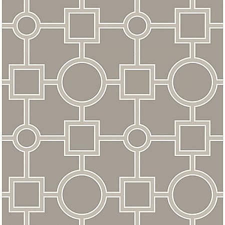 Matrix Taupe Geometric Wallpaper