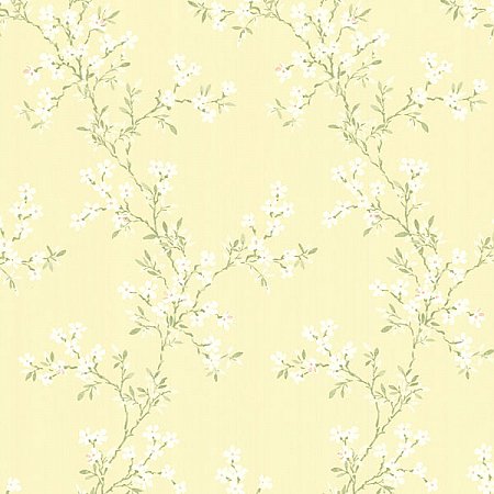 Claire Yellow Floral Trail Wallpaper