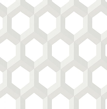Hex Neutral Geometric Wallpaper