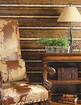 Log Cabin Brown Wood Paneling Wallpaper |Wallpaper And Borders |The