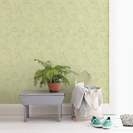 Toulouse Lime Floral Wallpaper