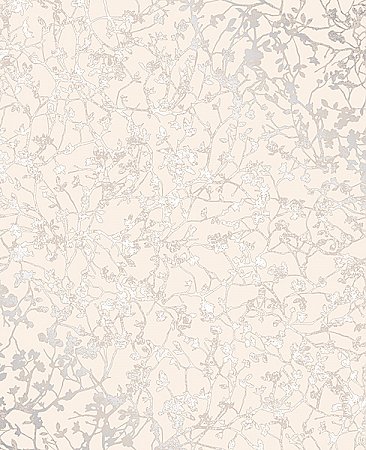 Palatine Cream Leaves Wallpaper