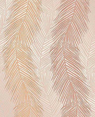 Wheaton Orange Leaf Wave Wallpaper