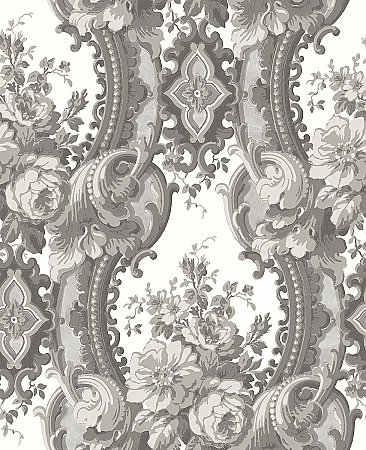 Dreamer Grey Damask Wallpaper