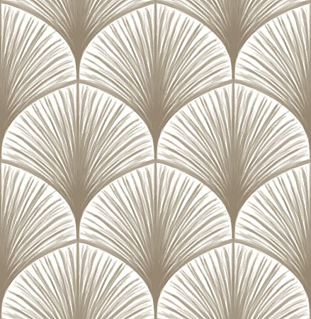 Dusk Taupe Frond Wallpaper