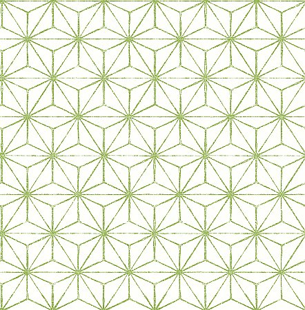 Orion Green Geometric Wallpaper