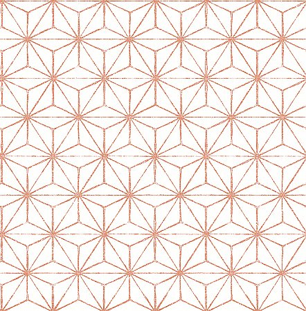 Orion Coral Geometric Wallpaper