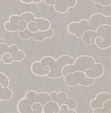Skylark Taupe Cloud Wallpaper