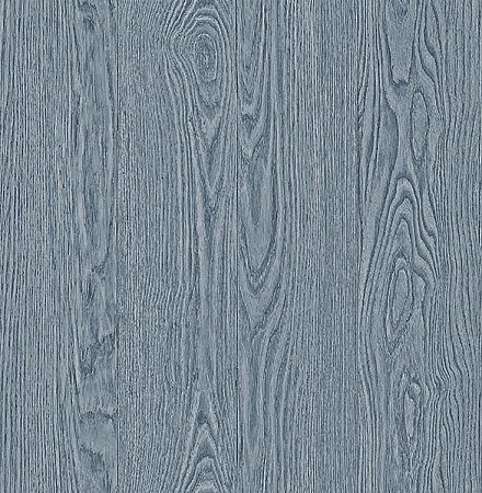Groton Blue Wood Plank Wallpaper