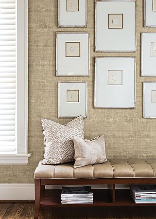 Twine Honey Grass Weave Wallpaper