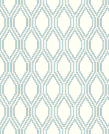 Honeycomb Light Blue Geometric Wallpaper