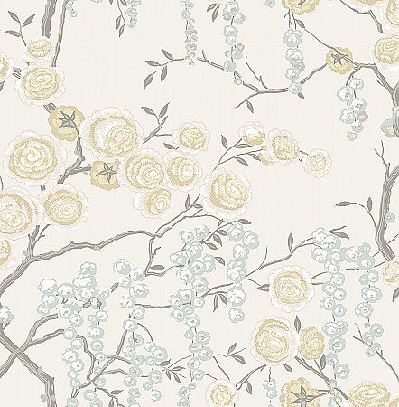 Citrine Peony Tree Wallpaper