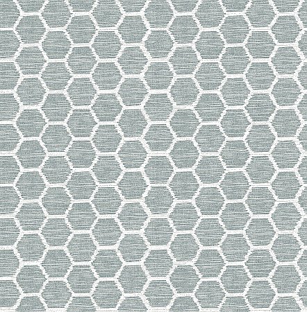 Aura Teal Honeycomb Wallpaper