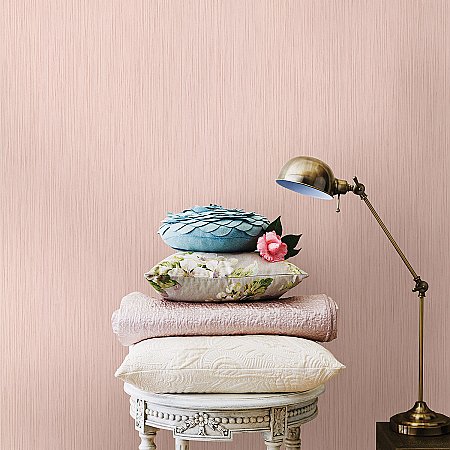 Ellington Pink Horizontal Striped Texture Wallpaper