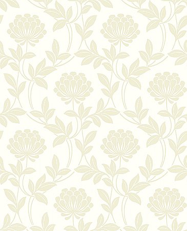 Ogilvy Bone Floral Wallpaper