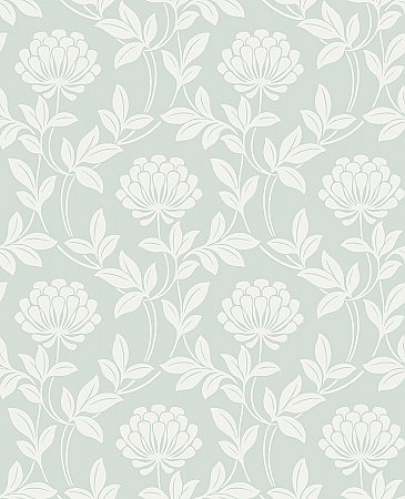 Ogilvy Seafoam Floral Wallpaper