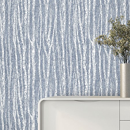 Toyon Blue Birch Tree Wallpaper