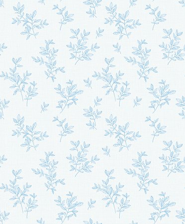Pothos Light Blue Toss Wallpaper